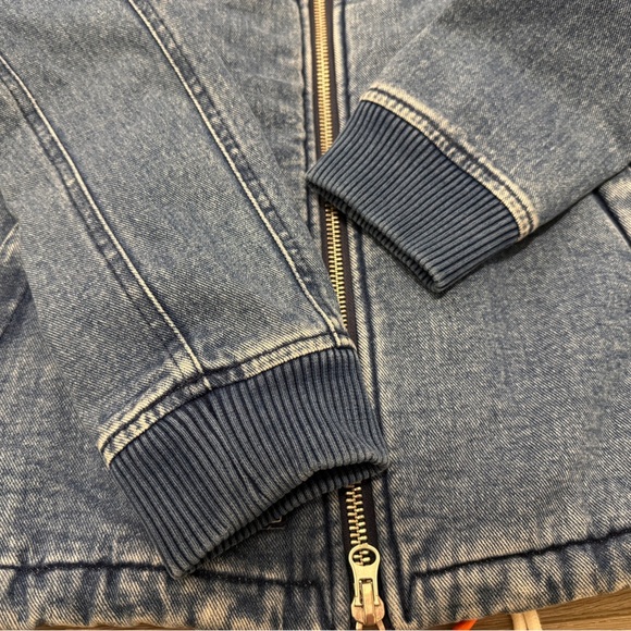 Superdry Men’s Hooded Worker Jacket Denim Blue Size Small - Picture 10 of 15